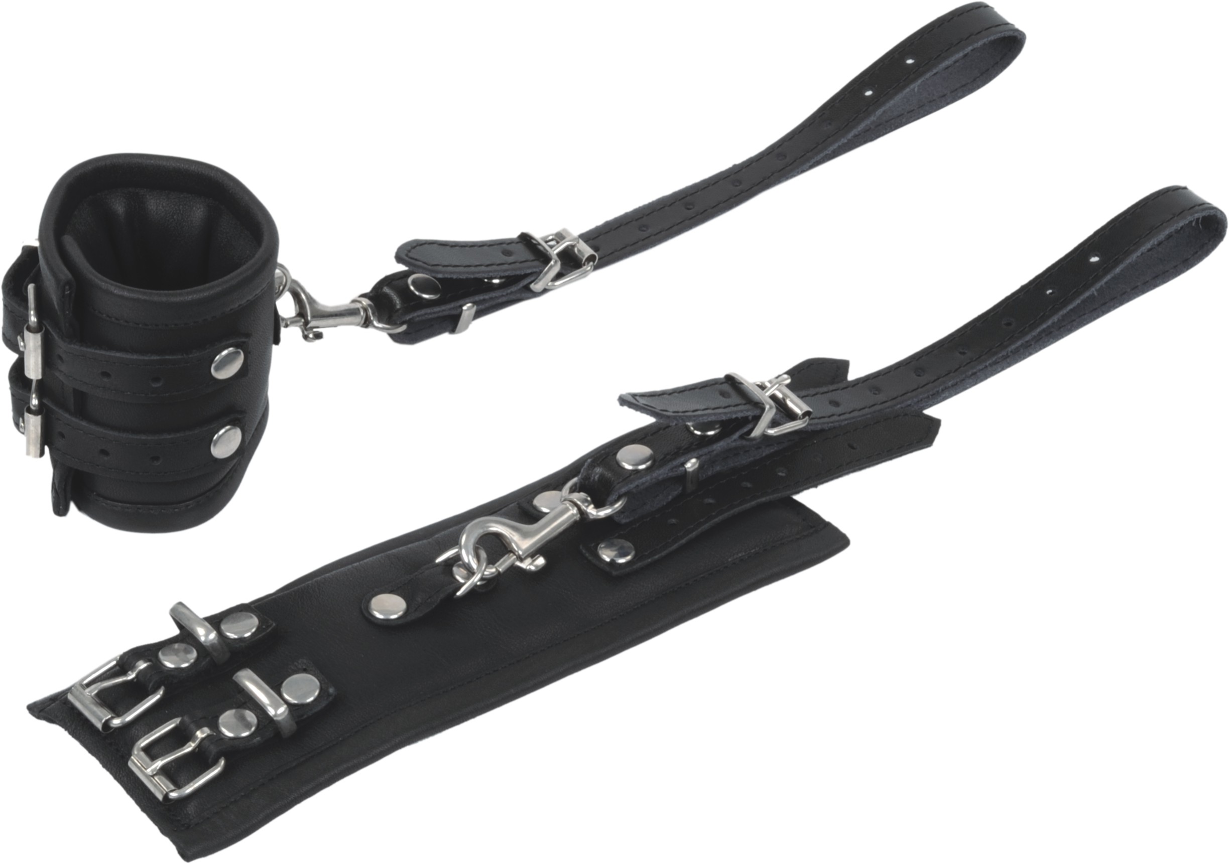 Freisteller von Handfesseln "Lady like" im Paar bei pm-bodyleather.de