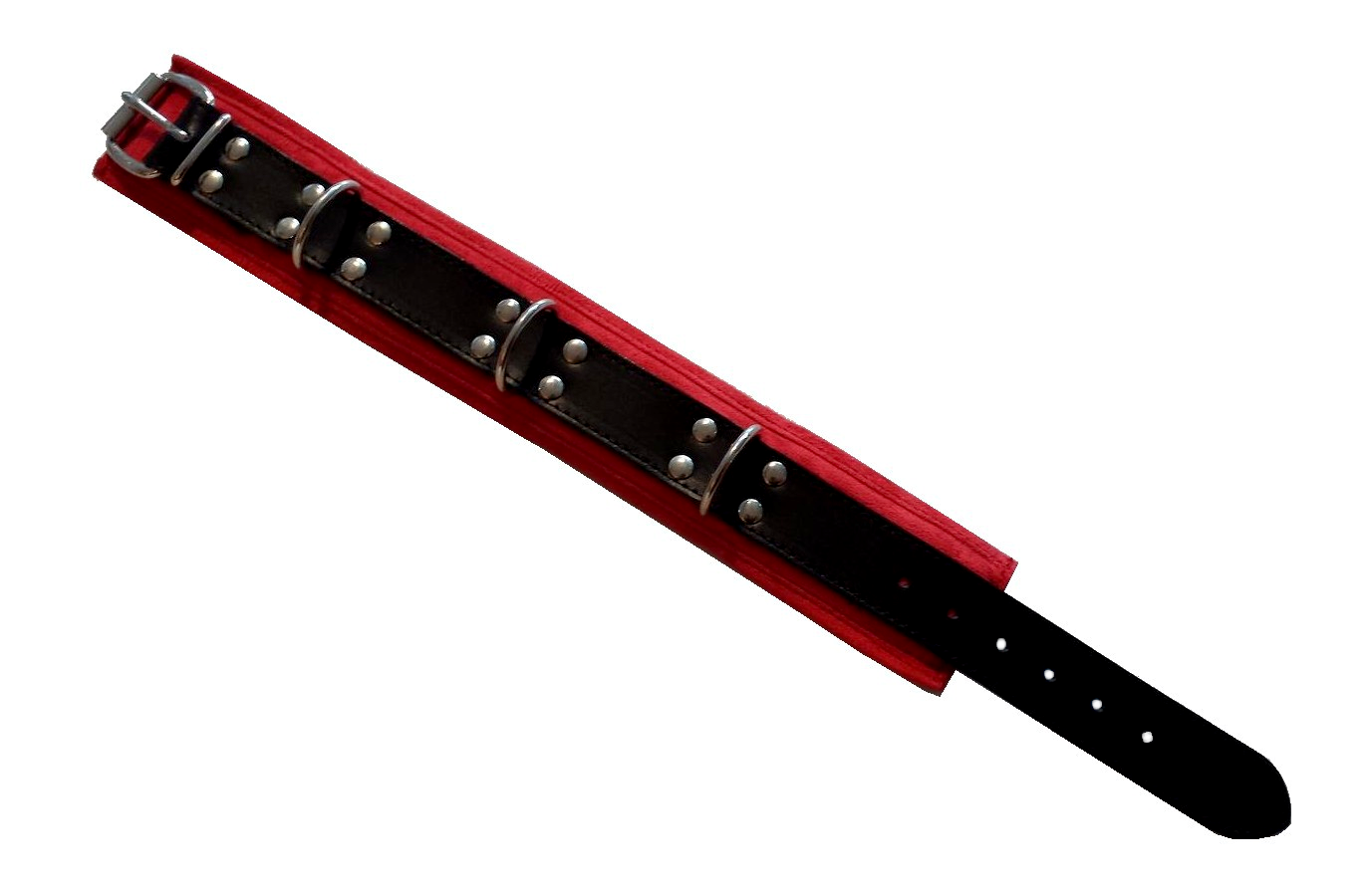 Halsband innen rotes Wildlederimitat